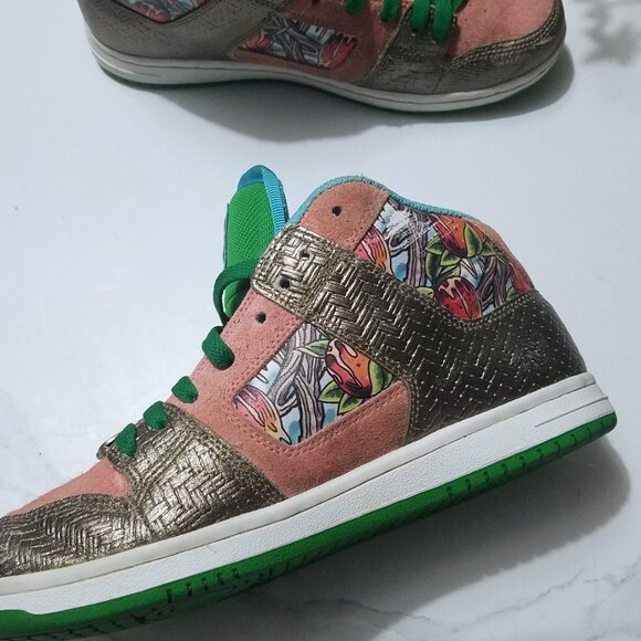 Rare DC x Miami Ink Peach Basket Skate Shoes - Picture 8 of 12